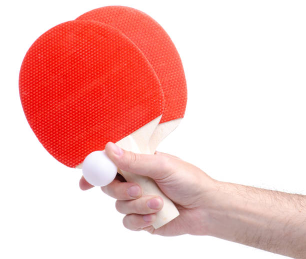istock Racket for playing table tennis in hand 1146467711