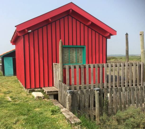istock Red fishing hut 1146469764