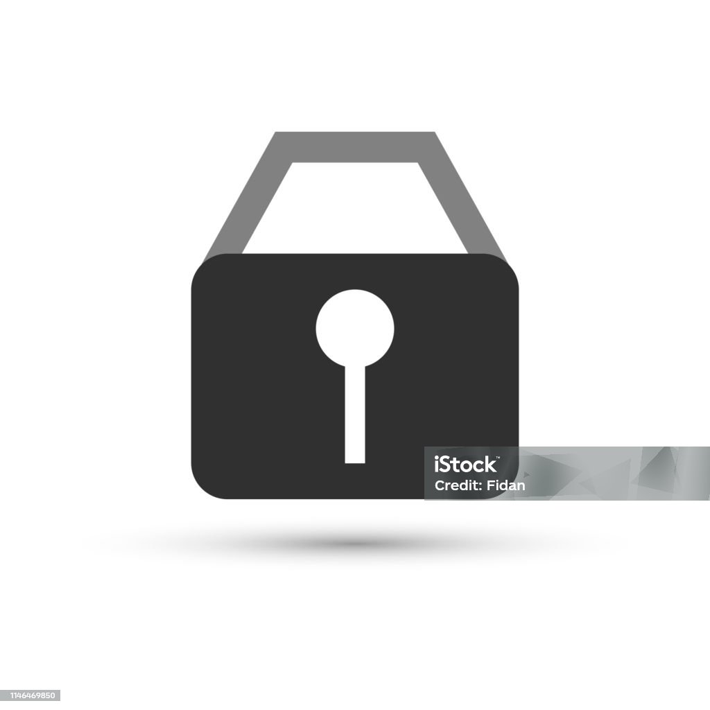 Lock Icon im trendigen, flachen Stil isoliert auf weißem Hintergrund. Sicherheitssymbol für Ihr Webseitendesign, Logo, App, UI. Vektorillustration, EPS10. - Lizenzfrei Abstrakt Vektorgrafik