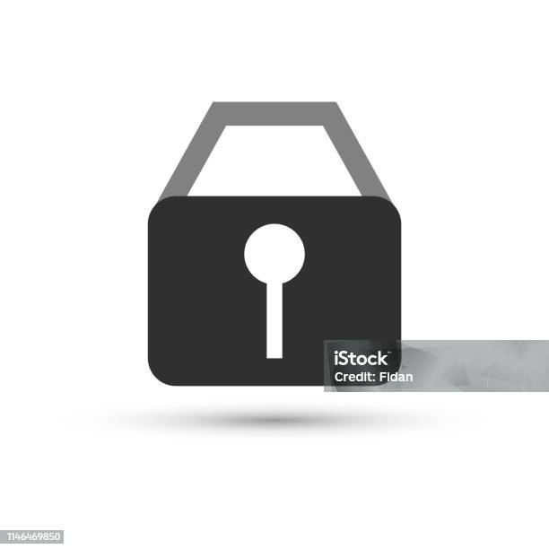 Lock Icon Im Trendigen Flachen Stil Isoliert Auf Weißem Hintergrund Sicherheitssymbol Für Ihr Webseitendesign Logo App Ui Vektorillustration Eps10 Stock Vektor Art und mehr Bilder von Abstrakt