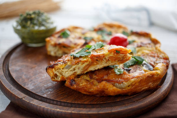 istock Homemade pie with egg and vegetables 1146471010