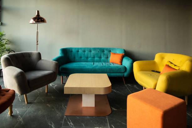 istock Sofa and armchair in modern cafeteria 1146472825
