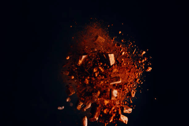 istock Chocolate Food Explosion with Cocoa Powder and Chocolate Chips 1146474465