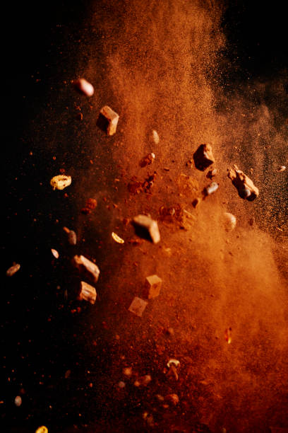 istock Chocolate Food Explosion with Cocoa Powder and Chocolate Chips 1146474470