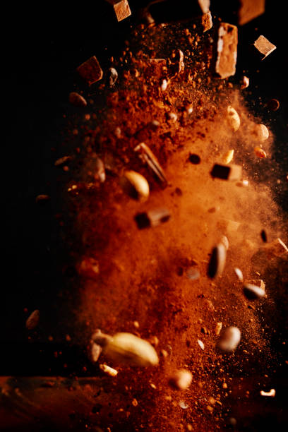 istock Chocolate Food Explosion with Cocoa Powder and Chocolate Chips 1146474472