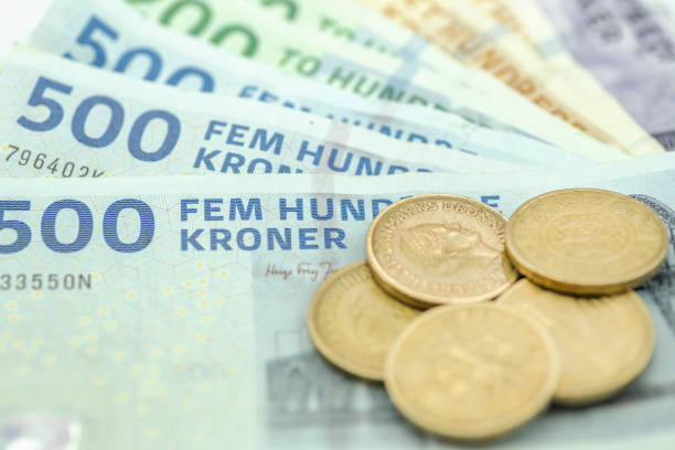 istock Close-up of Danish crown notes and coins 1146478707