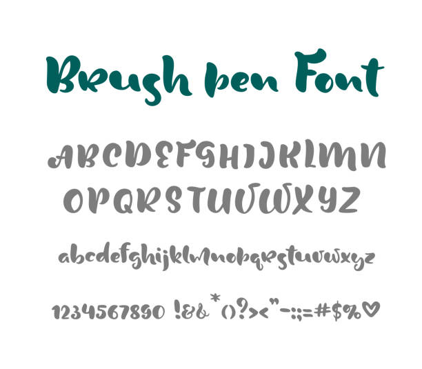 English alphabet handwritten vector script on white background. Informal handwriting Handwritten font with uppercase and lowercase letter and punctuation English alphabet handwritten vector script on white background. Brush pen type. Informal handwriting Handwritten font with uppercase and lowercase letter and punctuation. Handdrawn hipster lettering drawing of the comma stock illustrations