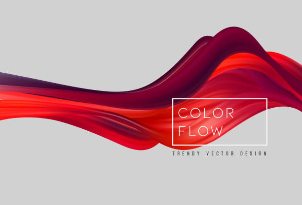 抽象カラフルなベクトルの背景、デザインパンフレット、ウェブサイト、チラシのための色の流れの液体波。 - vibrant color shape multi colored red点のイラスト素材／クリップアート素材／マンガ素材／アイコン素材