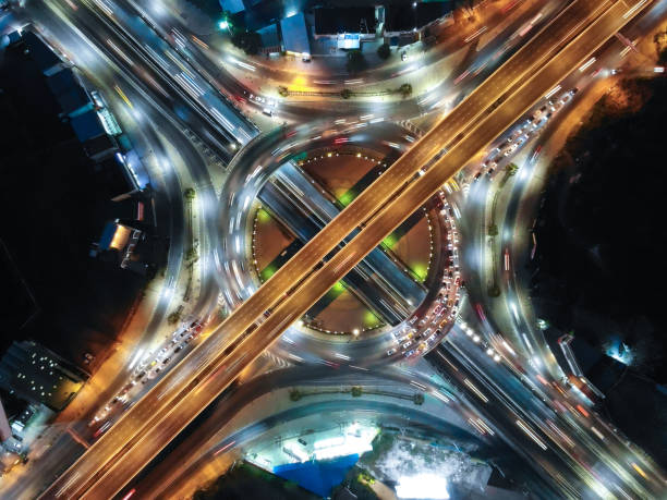 istock Aerial view of Expressway road intersection 1146481572