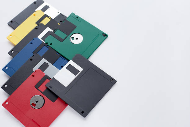 istock Group of multi-colored flexible disks isolated on a white background. 1146482839