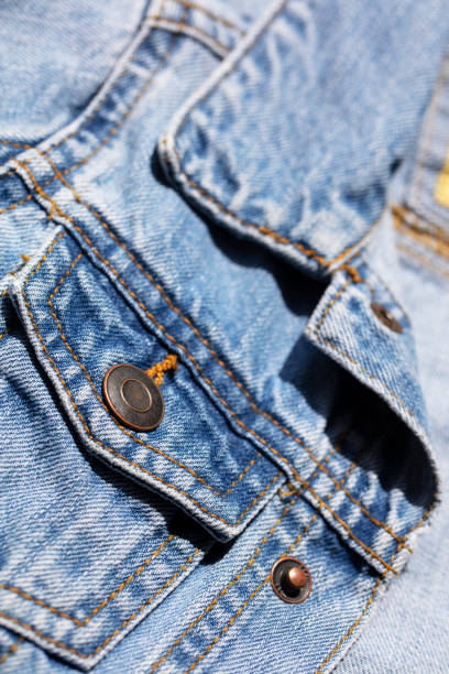 istock Metal button on denim jacket of pocket 1146484878