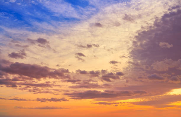 istock Sunset colorful sky background orange 1146486056