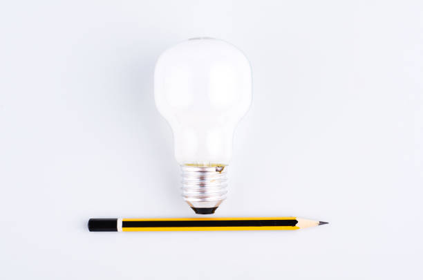 istock pencil and bulb over white background for creative ideas concept 1146486424