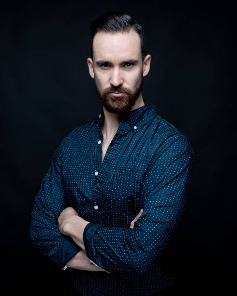 istock Handsome man wearing a blue shirt 1146486829