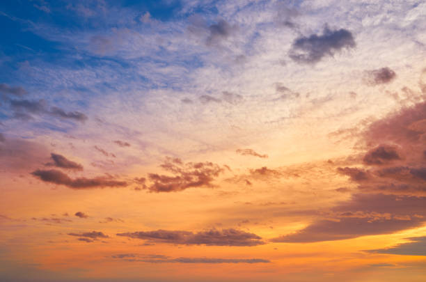istock Sunset colorful sky background orange 1146486848