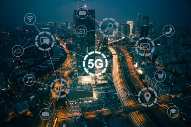 5g rede de telefonia móvel conexão de segurança da internet comunicação - android telephone mobile phone application software - fotografias e filmes do acervo