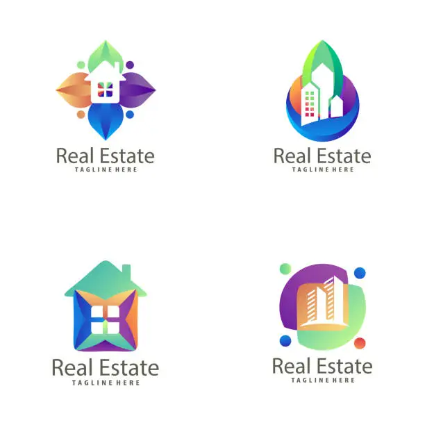 Vector illustration of Real estate building construction  icon