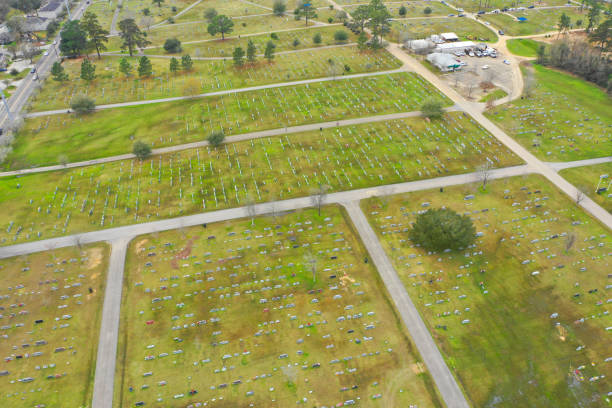 istock Cemetery aerial drone photo 1146490581