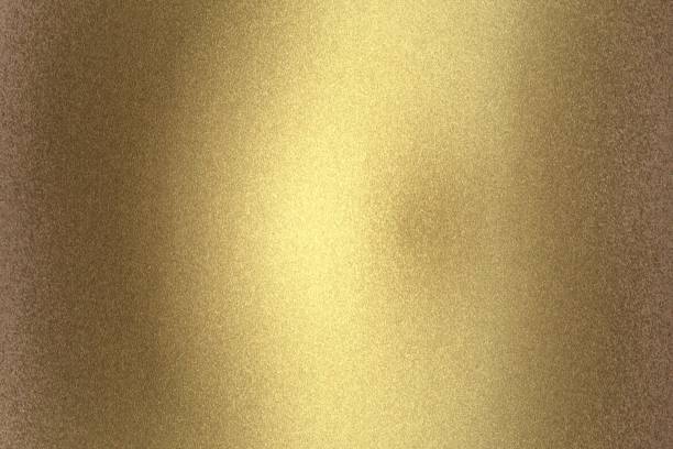 istock Scratches old golden metal wall, abstract texture background 1146491579