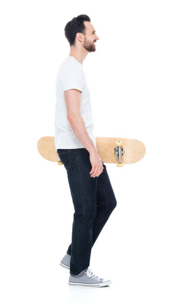 istock Handsome man in white shirt and jeans 1146491594