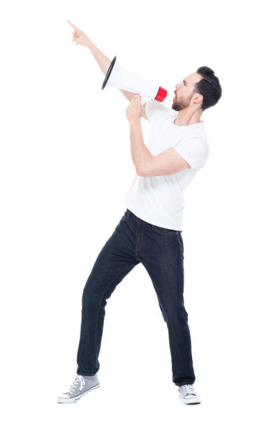 istock Handsome man in white shirt and jeans 1146492872