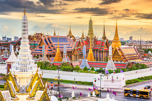 Bangkok, Tailandia en el templo del Buda de esmeralda y el gran palacio photo