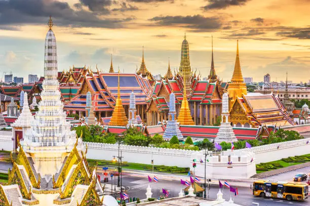 Photo of Bangkok, Thailand at the Temple of the Emerald Buddha and Grand Palace