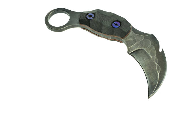 istock karambit knife tactical fighter on white background, self defense Martial Arts Fighting 1146493693