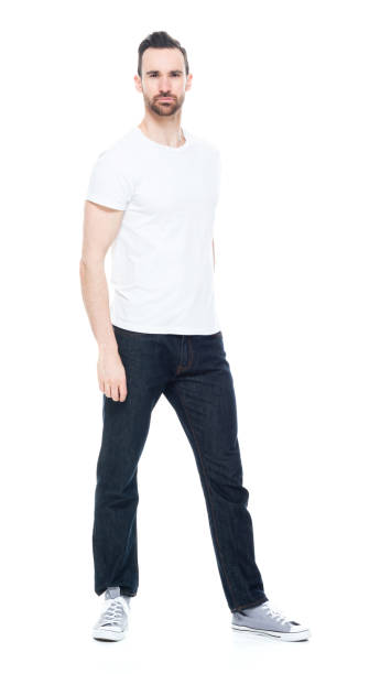 istock Handsome man in white shirt and jeans 1146493788