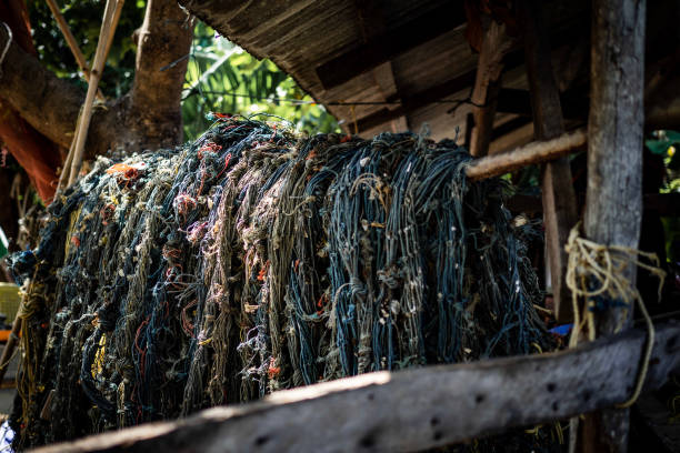 istock Fishing net in an old shack 1146496571