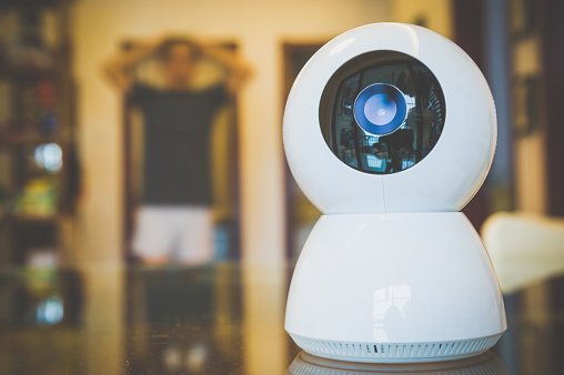 A webcam in living room