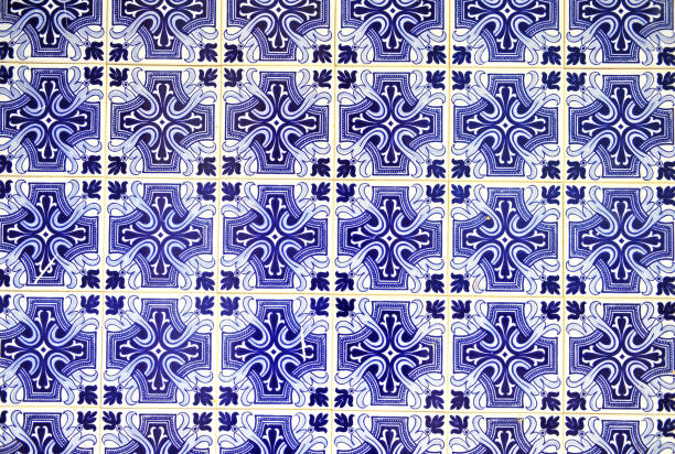 istock Traditional portuguese azulejos pattern. Architectural background 1146505356