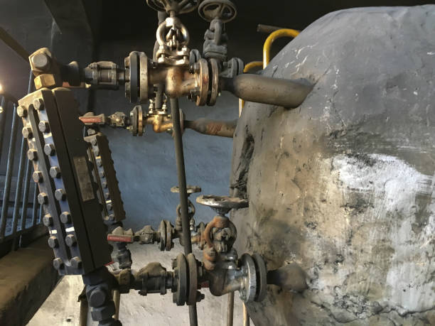 istock Old equipment at a destroyed coal-fired boiler 1146506420