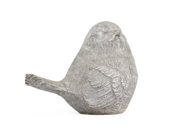 Bird stucco isolated on white background with clipping path