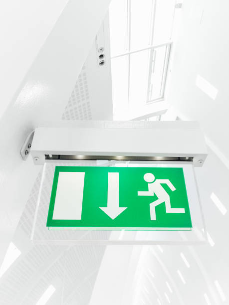 istock Emergency exit sign at an airport in Denmark 1146509828