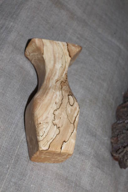 istock Wooden vase in a rustic style 1146514395