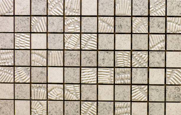 istock marble kitchen wall tile with abstract mosaic geometric pattern, vintage paper texture 1146515442