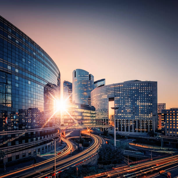 Modern architecture in Paris La Defense, business district in Paris outer paris stock pictures, royalty-free photos & images