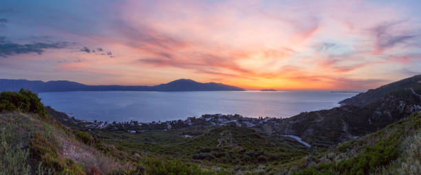istock Adriatic sea sunset view, Orikum, Albania 1146517043