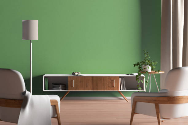 istock TV cabinet in modern living room 1146517324