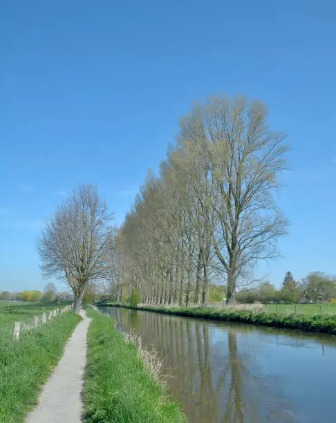 River Niers in Wachtendonk,Rhineland,North Rhine westphalia,Germany