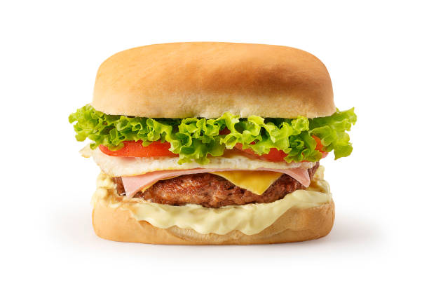 istock X-Salad handmade hamburger on white background 1146520796