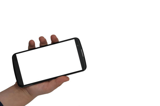 istock children's hand hold cell phone isolated on white background 1146526950