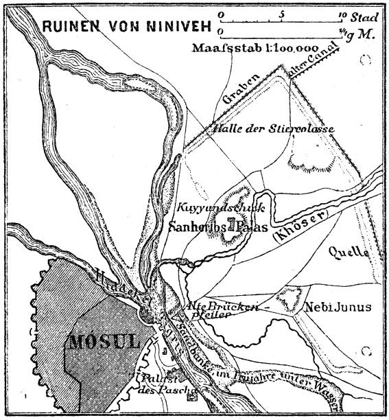 istock Plan of the ruins of Niniveh 1146528267