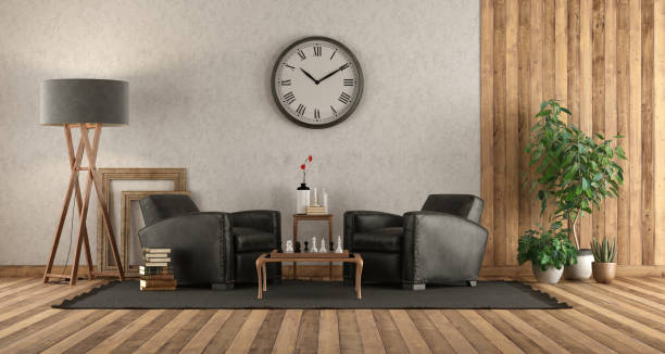 istock Living room in rustic style 1146531182