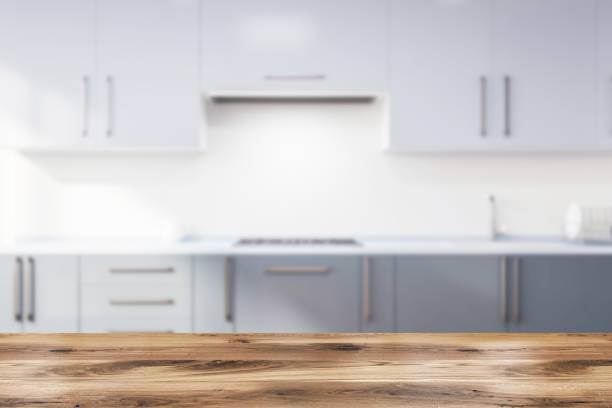 istock Kitchen with gray countertops blur 1146532674