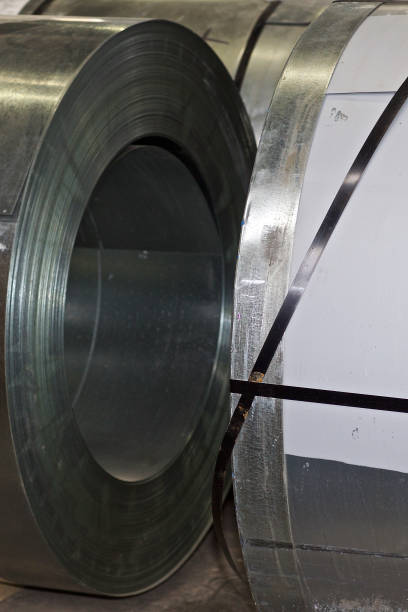 istock Rolls of cold-rolled galvanized steel in stock 1146533061