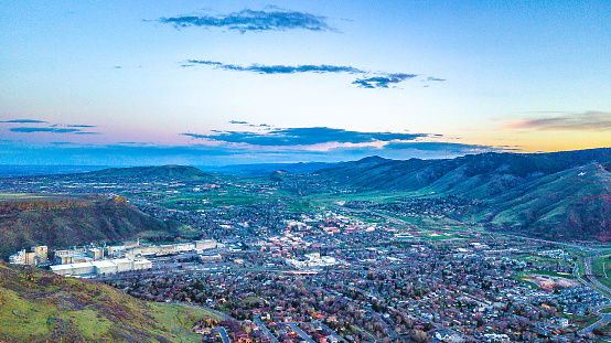 This was a colorful sunset of Denver, Colorado that I captured from my drone in Golden, Colorado