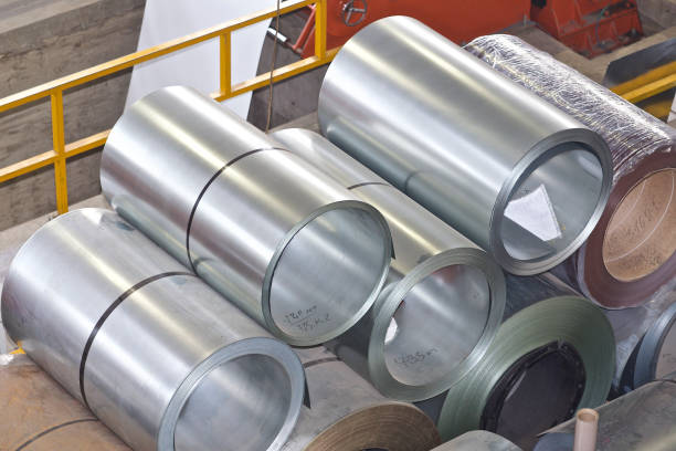 istock Rolls of cold-rolled galvanized steel in stock 1146534087