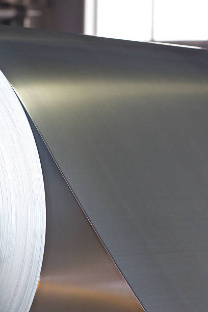 istock Rolls of cold-rolled galvanized steel in stock 1146535323
